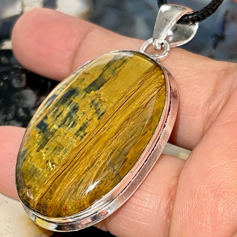 Golden Tigereye Pendant 2 1/4”